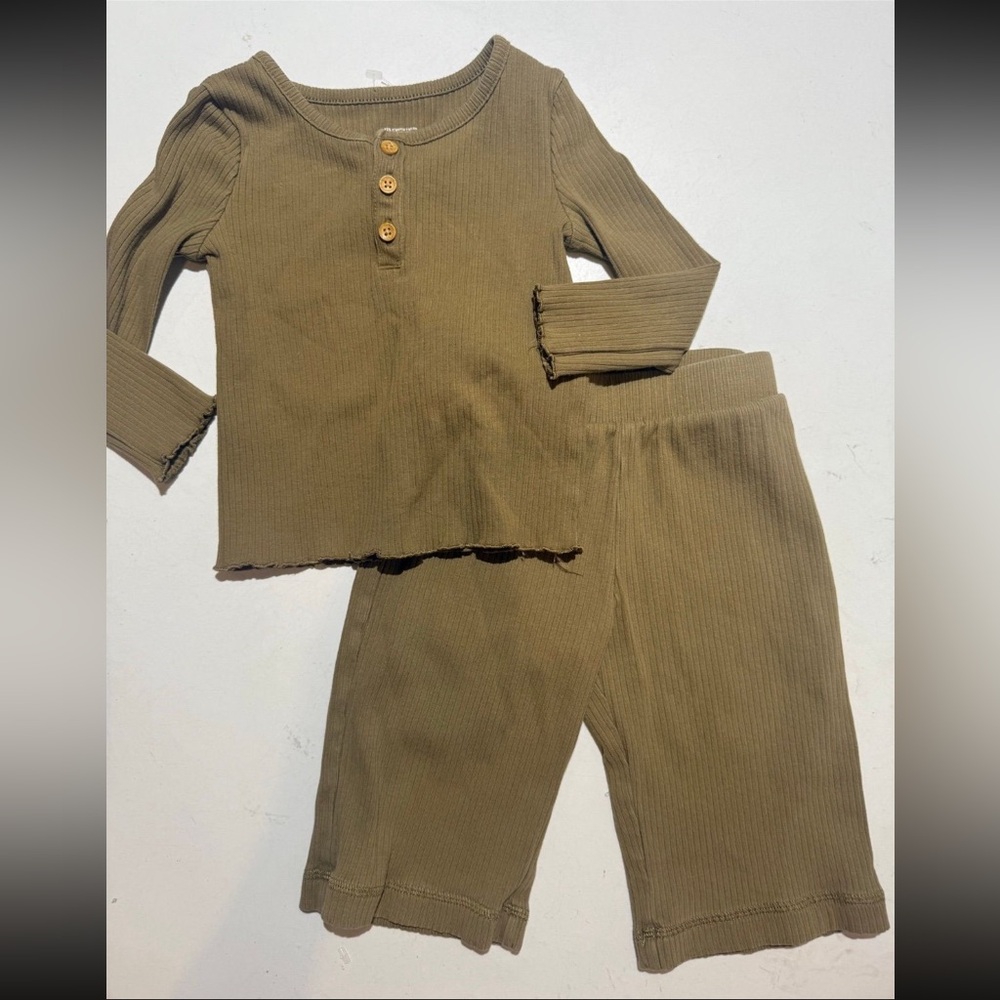 Kids Olive Green Matching Set